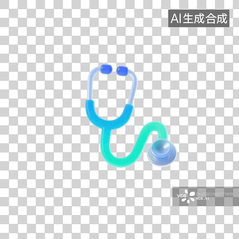 【AI数字艺术】听诊器科技医疗图标图片素材