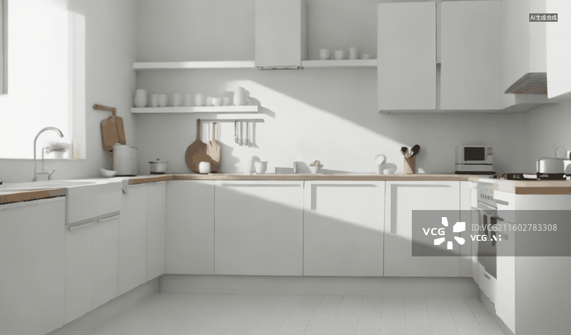 【AI数字艺术】现代简约厨房设计图片素材