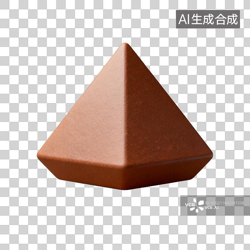 【AI数字艺术】棕色金字塔形物体图片素材