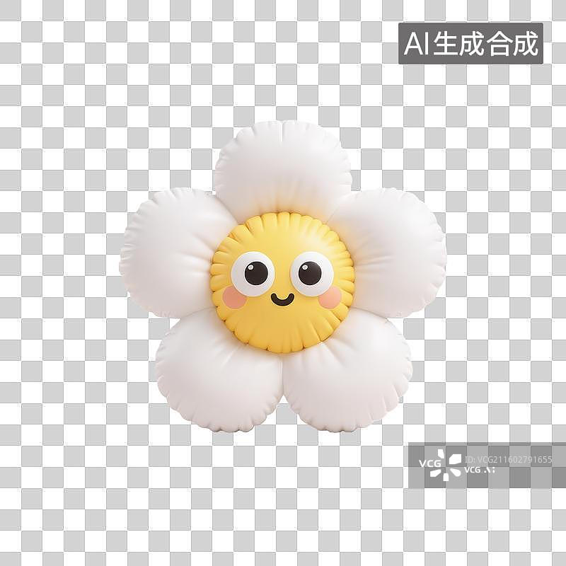 【AI数字艺术】可爱3D膨胀风拟人花朵图片素材