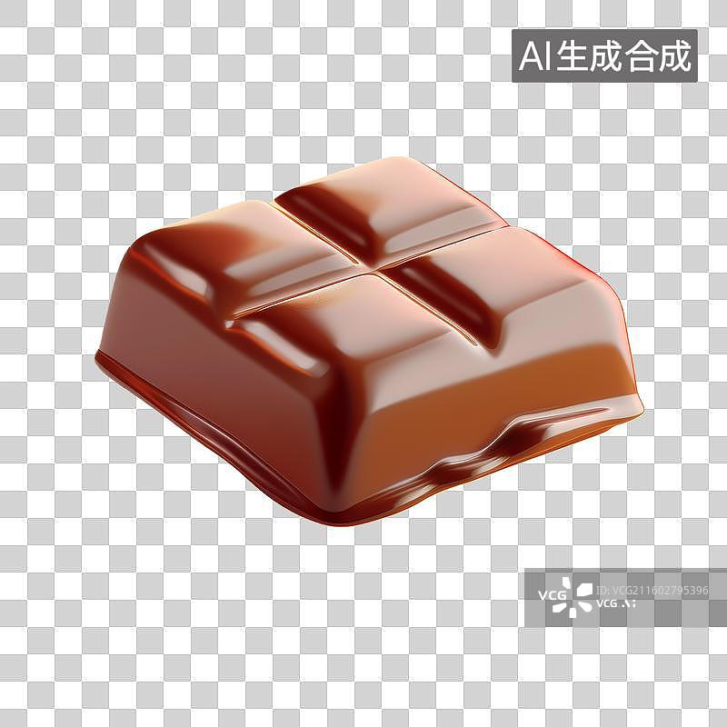 【AI数字艺术】光泽诱人巧克力方砖图片素材