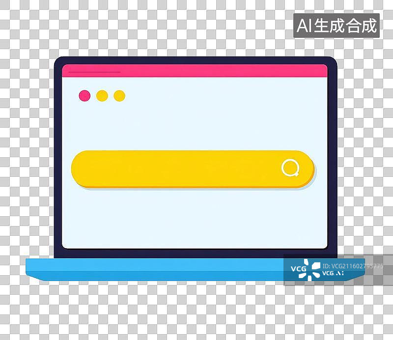 【AI数字艺术】笔记本电脑显示搜索框图片素材