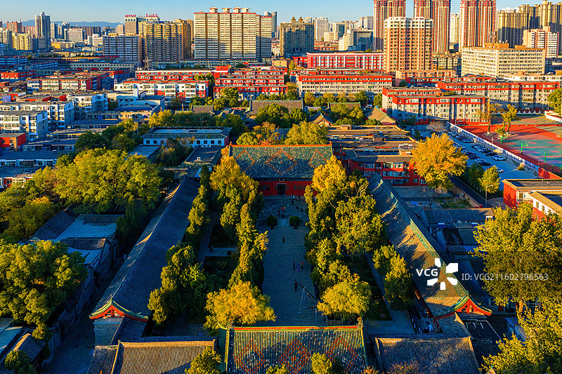 太原文庙秋景图片素材