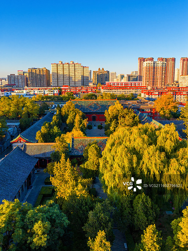 太原文庙秋景图片素材