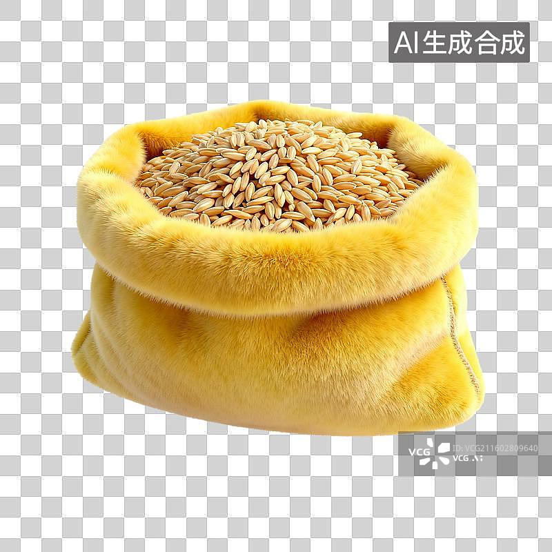 【AI数字艺术】毛绒风格的谷袋图片素材