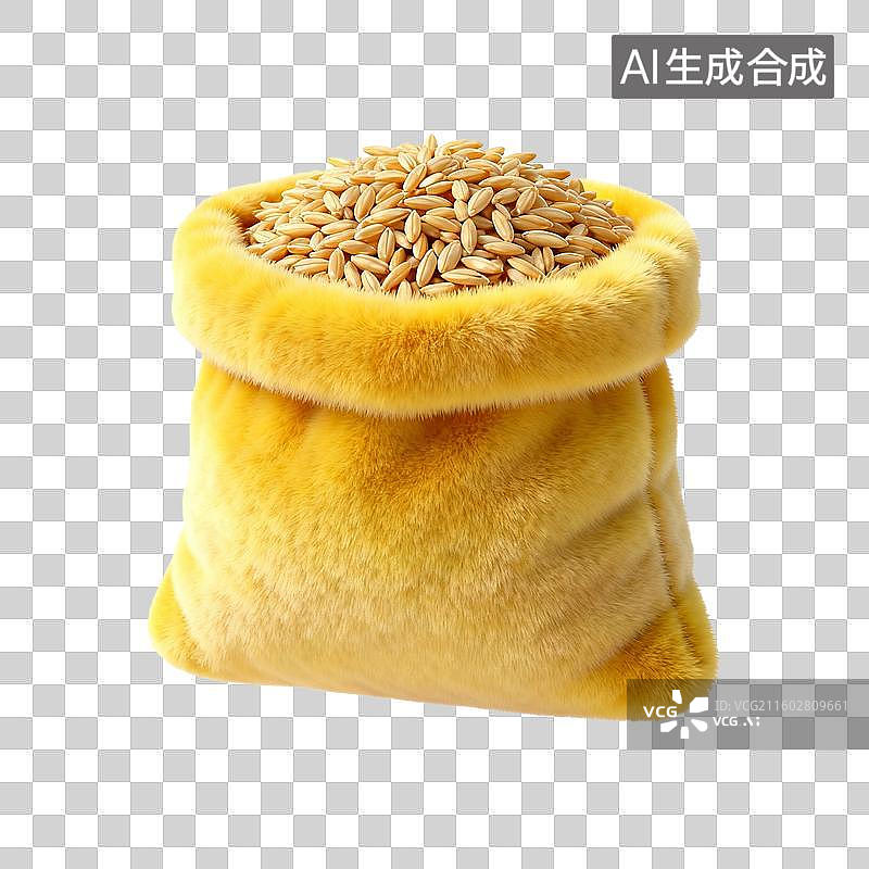 【AI数字艺术】毛绒风格的谷袋图片素材
