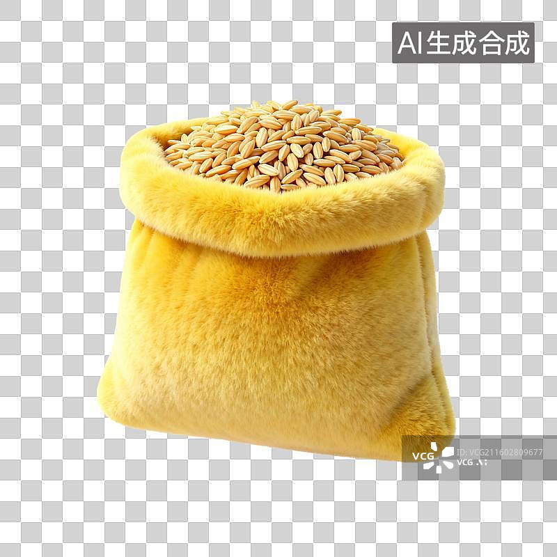 【AI数字艺术】毛绒风格的谷袋图片素材