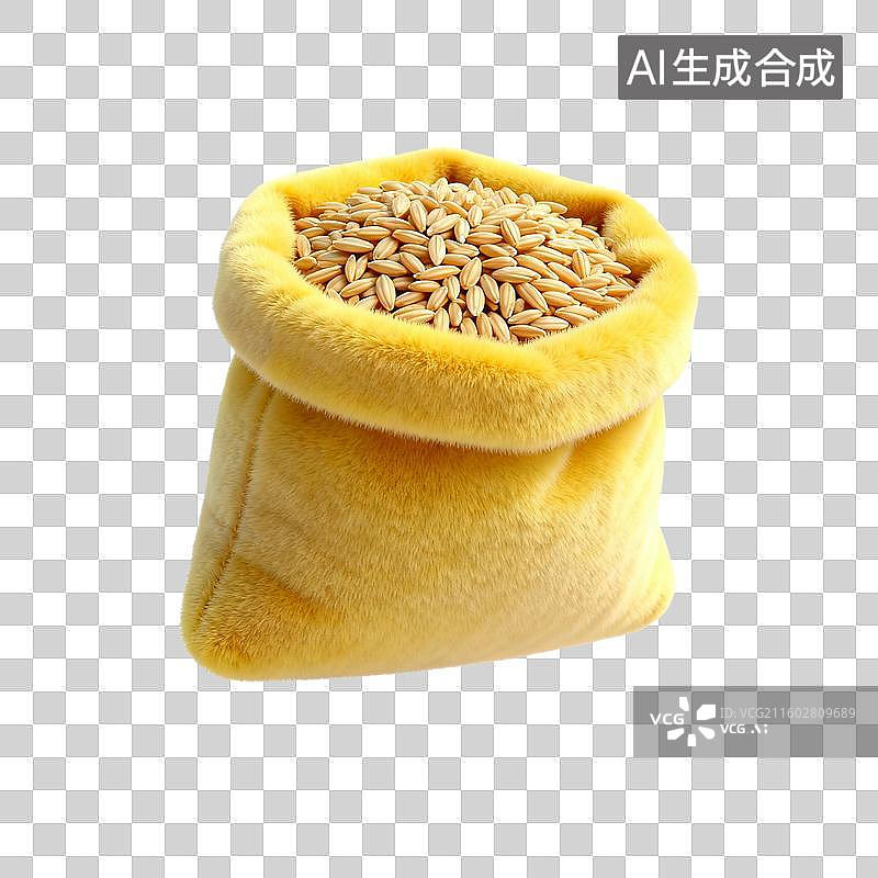 【AI数字艺术】毛绒风格的谷袋图片素材