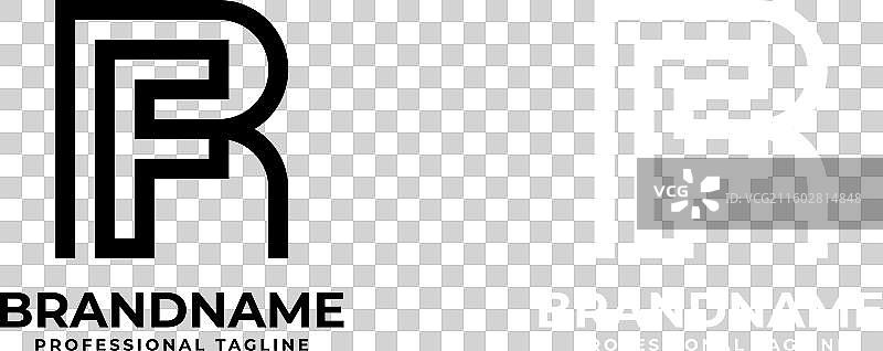 字母 RF 字母组合标志，适用于任何图片素材