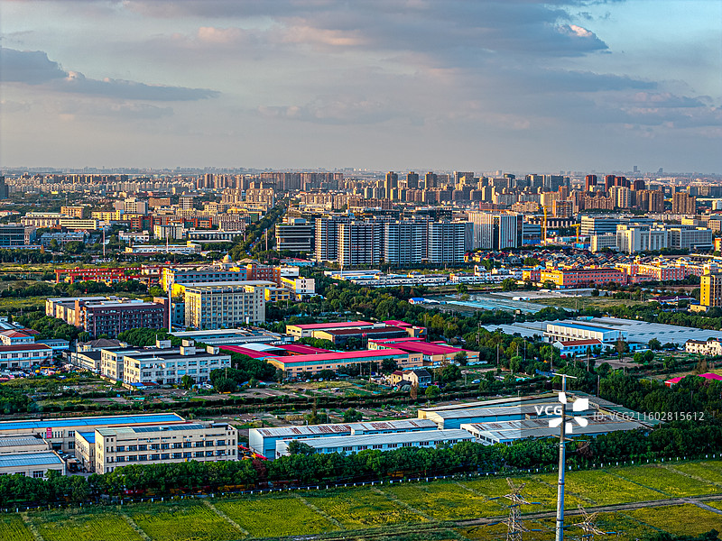 爱礼食品 朗通实业 凯美涂料 林江电力成套设备 松江工业园 航拍上海松江新桥镇九亭镇城市经济发展纪实图片素材