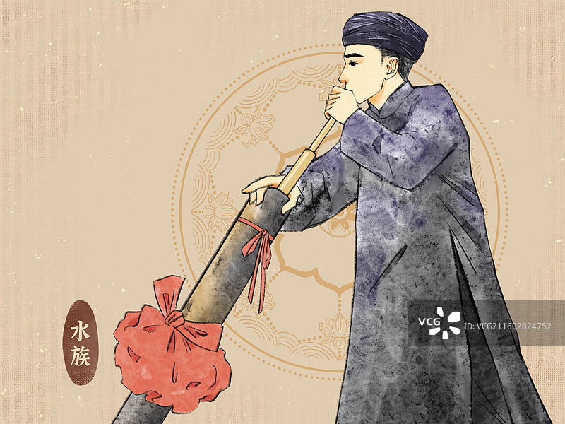 56民族男人版，云南基诺族怒族普米族水族。图片素材