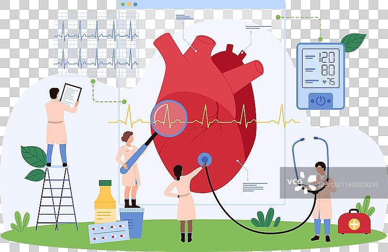 心脏病学检查以诊断心脏健康图片素材