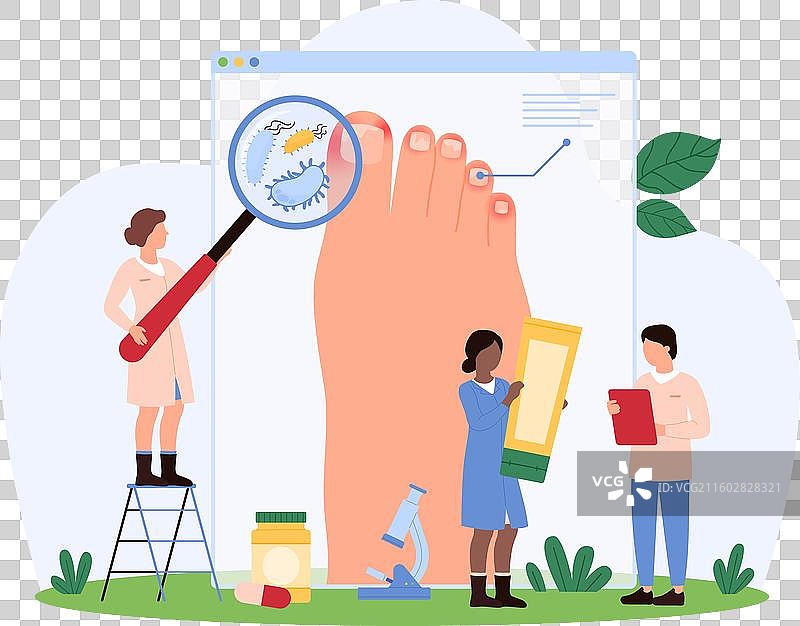 灰指甲的诊断与治疗图片素材