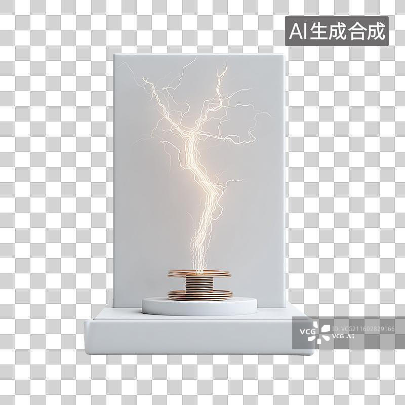 【AI数字艺术】特斯拉线圈科技概念图片素材