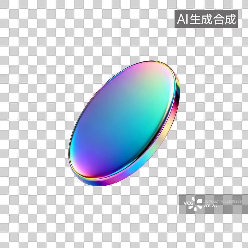 【AI数字艺术】色彩斑斓的圆形光学元件图片素材