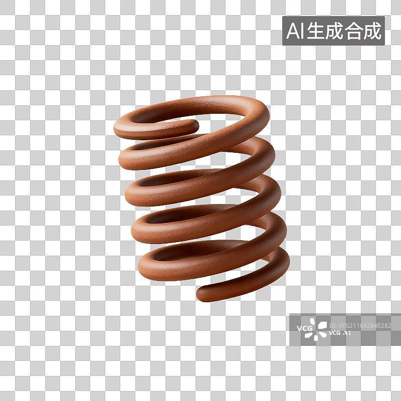 【AI数字艺术】棕色螺旋状物体特写图片素材