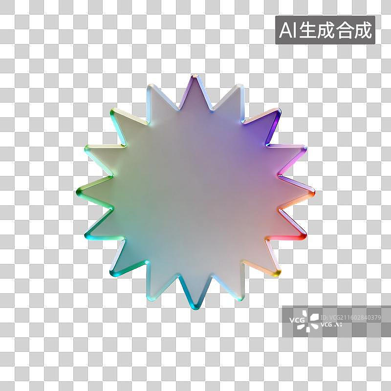 【AI数字艺术】多彩炫丽几何星形图案图片素材