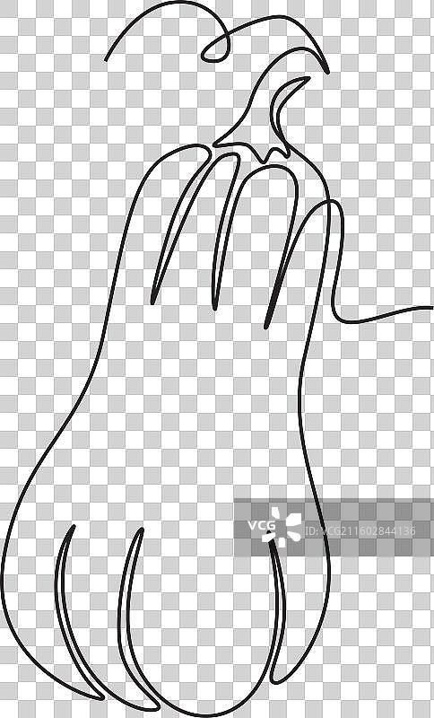 健康整体的单线条连续画图片素材