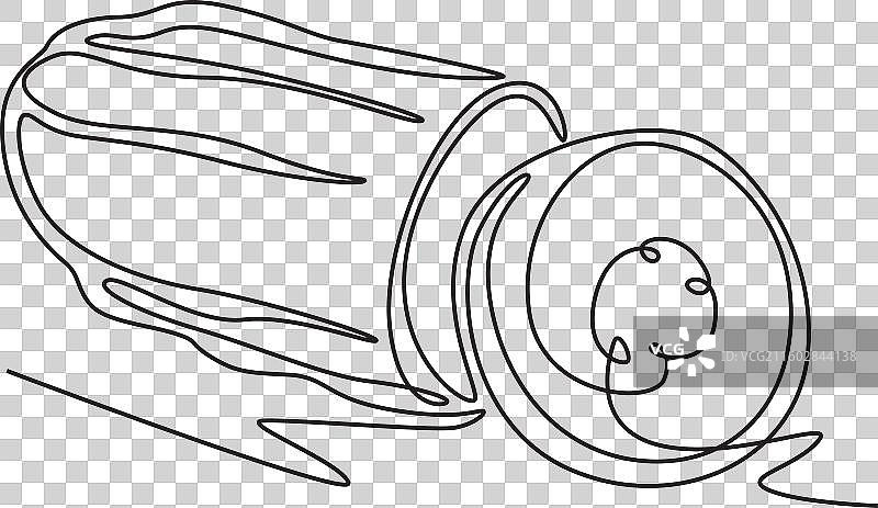 单线条连续画，半切图片素材