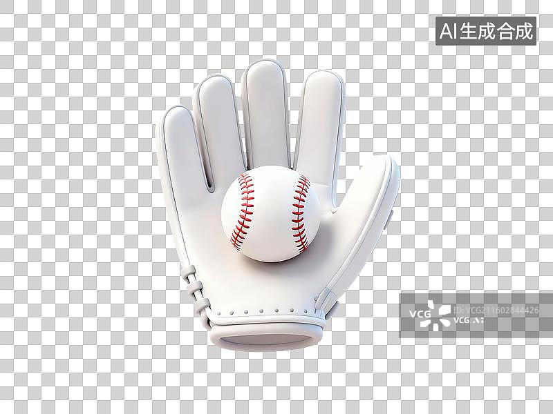 【AI数字艺术】棒球手套卡通元素插画图片素材