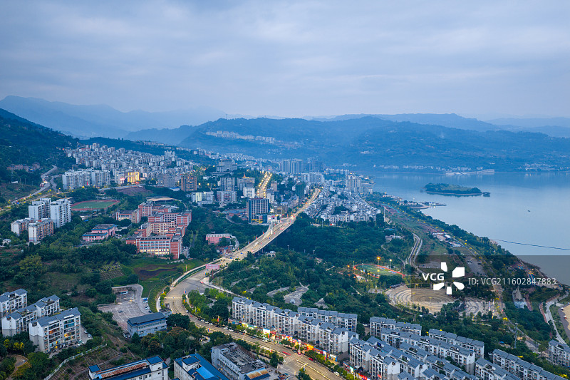 云南省昭通市绥江县城市风光图片素材