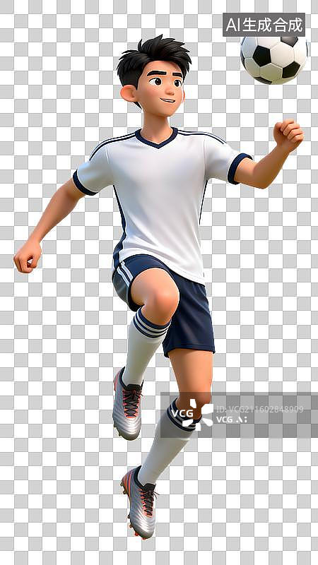 【AI数字艺术】免扣透明通道足球队员图片素材