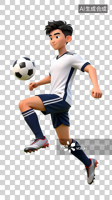 【AI数字艺术】免扣透明通道足球队员图片素材