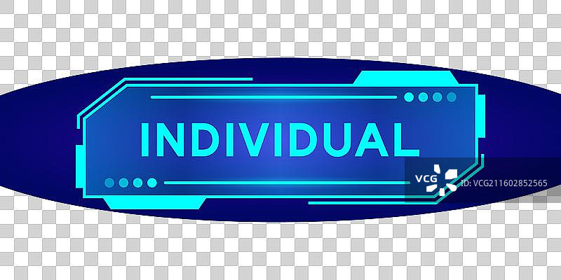 未来感HUD横幅，上面有“individual”字样图片素材