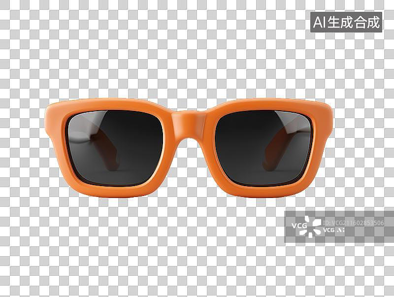 【AI数字艺术】粘土太阳镜橙框黑镜图片素材