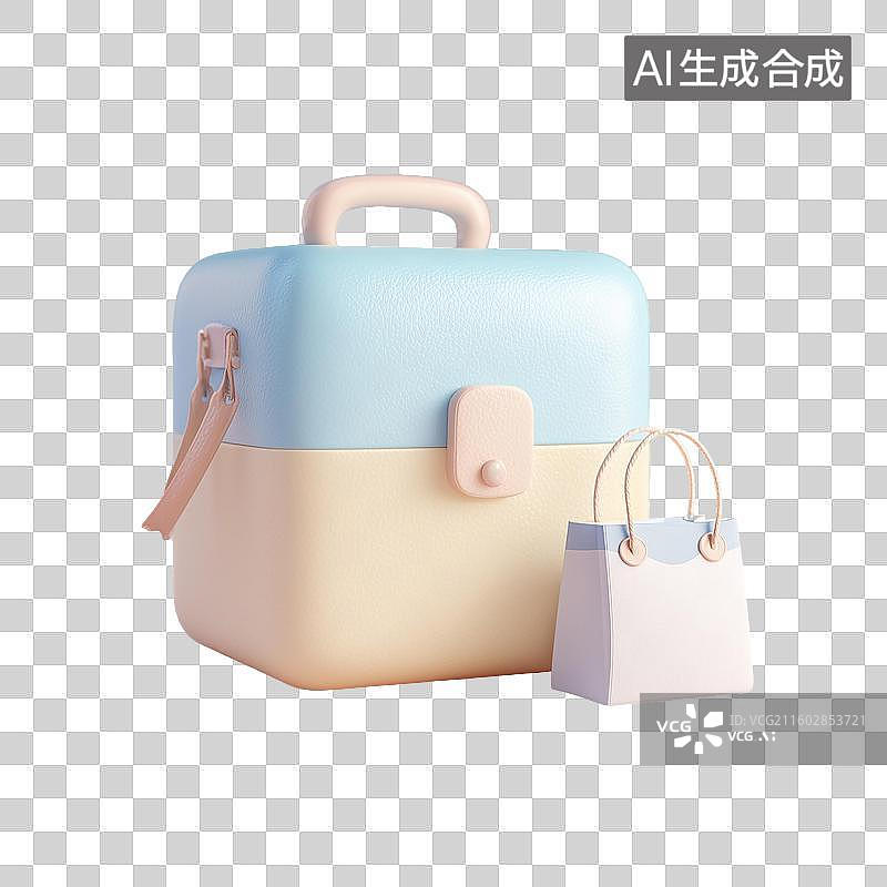 【AI数字艺术】快递盒3D场景图片素材