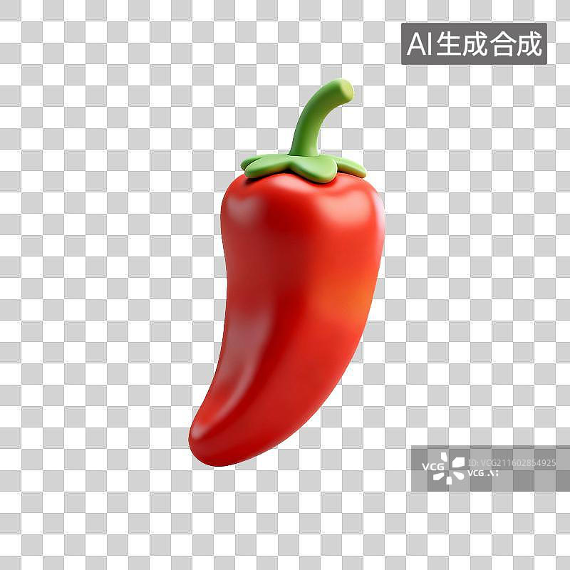 【AI数字艺术】粘土风格的红色辣椒图片素材
