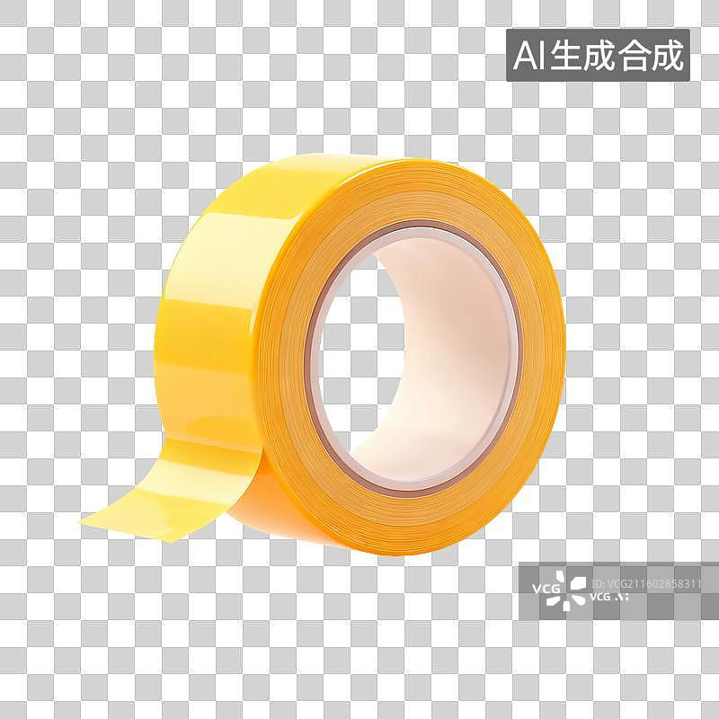【AI数字艺术】3D渲染，胶带，透明胶，文具，办公用品，免抠元素图片素材