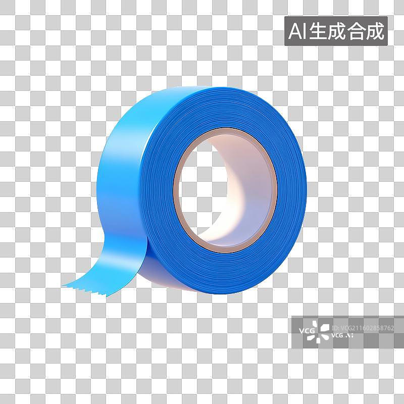 【AI数字艺术】3D渲染，胶带，透明胶，文具，办公用品，免抠元素图片素材