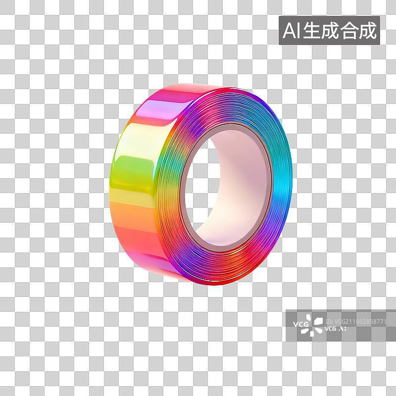 【AI数字艺术】3D渲染，胶带，透明胶，文具，办公用品，免抠元素图片素材