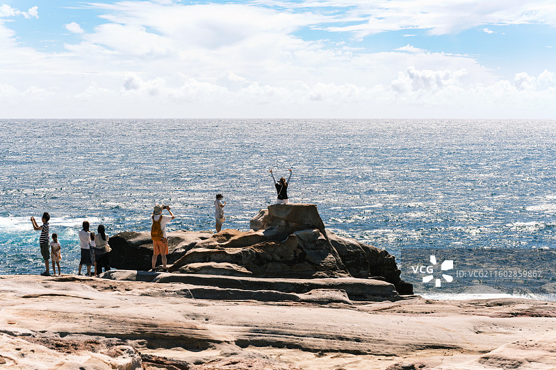 太平洋海边落日图片素材
