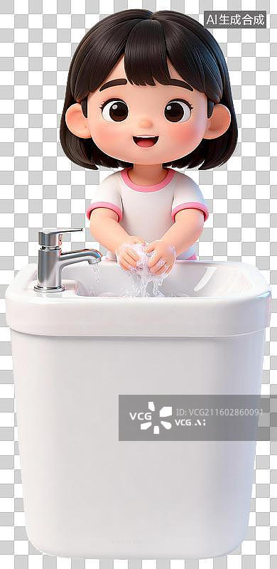 【AI数字艺术】卡通3D医疗健康儿童生病医生诊断日常预防插画元素图片素材