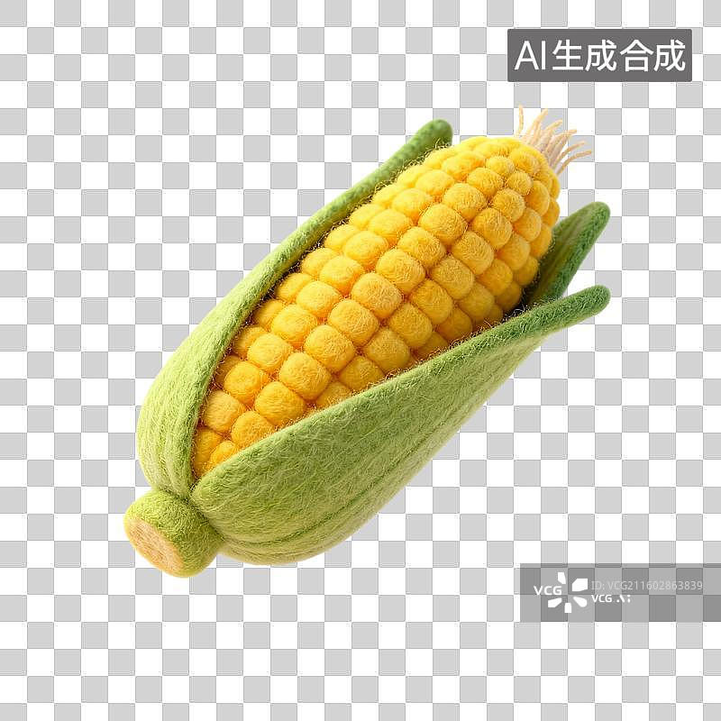 【AI数字艺术】手工毛毡玉米特写图片素材