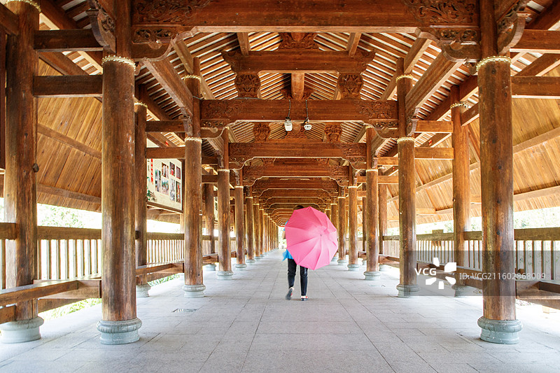 顺昌元坑镇廊桥，文昌阁图片素材