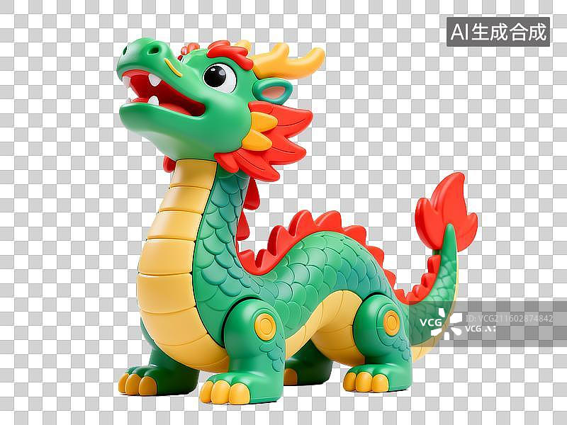 【AI数字艺术】二月二龙抬头生动卡通青龙免抠素材图片素材