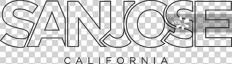 圣何塞加利福尼亚州美国字体标语设计图片素材