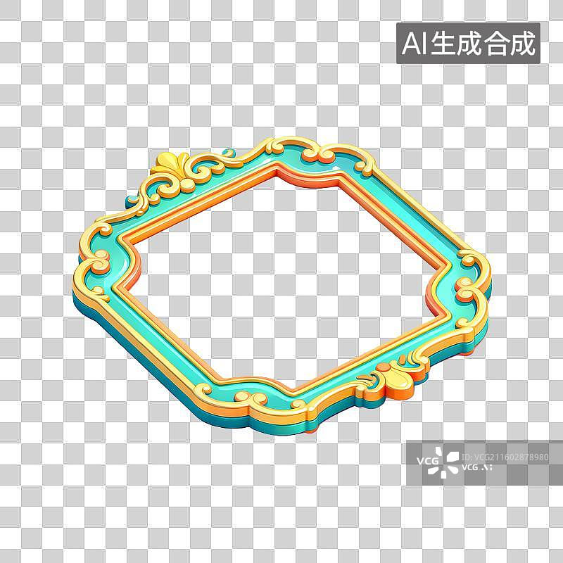 【AI数字艺术】景泰蓝画框图片素材