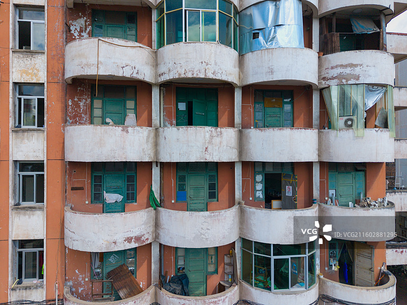 福建省三明市三元区，三钢职工之家，群英三村15号楼，前苏联风格，三角楼！图片素材