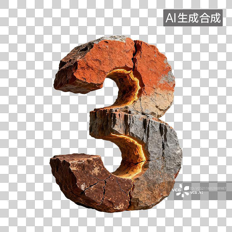 【AI数字艺术】3D岩石肌理立体数字元素图片素材