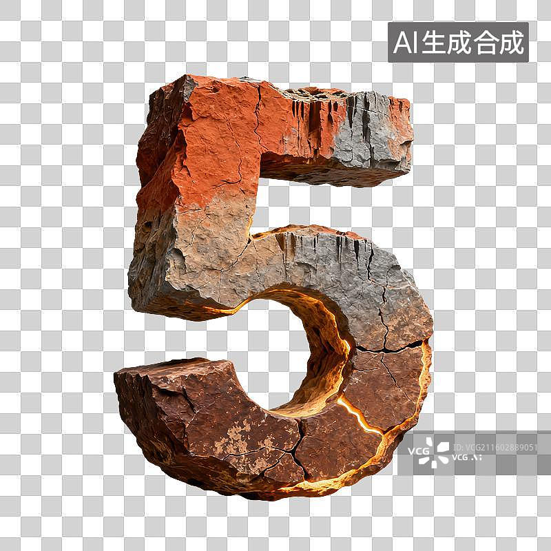 【AI数字艺术】3D岩石肌理立体数字元素图片素材