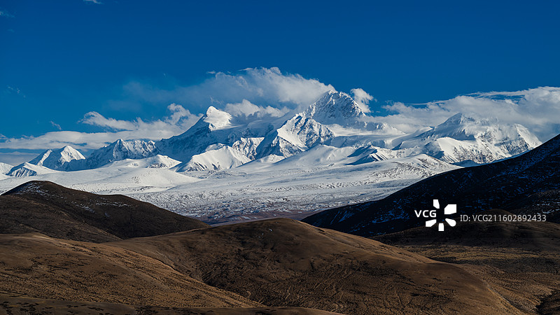 伟大的喜马拉雅山脉—世界第14高峰希夏邦玛峰图片素材