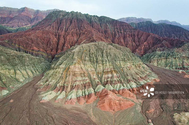 新疆西克尔七彩丹霞图片素材