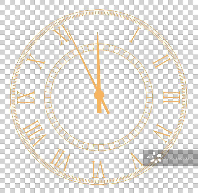 矢量带有罗马数字的老式时钟图片素材