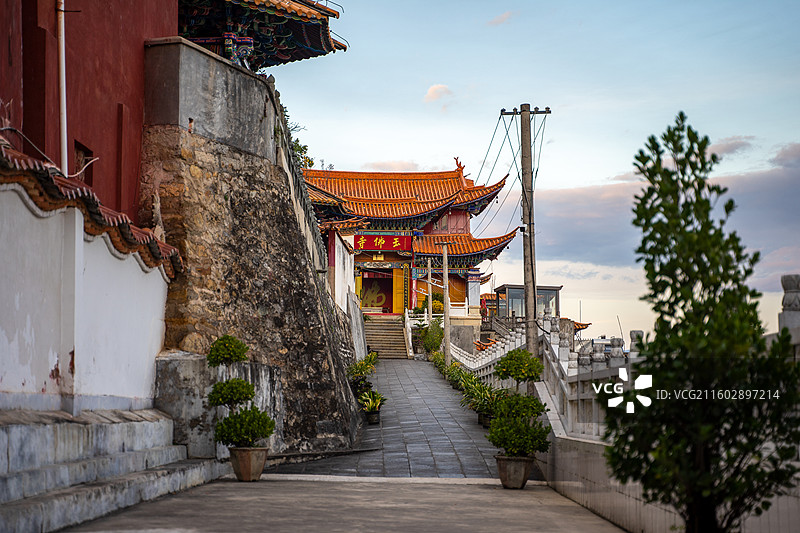 中国云南省保山市玉皇阁玉佛寺图片素材