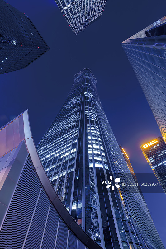 北京CBD夜色图片素材