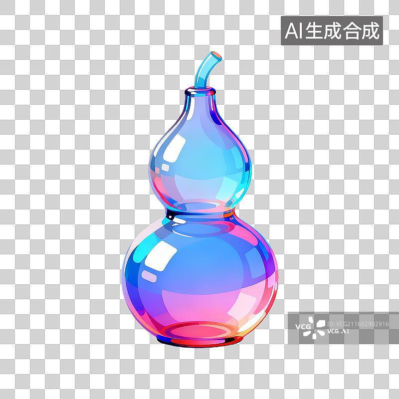 【AI数字艺术】琉璃材质的葫芦图片素材